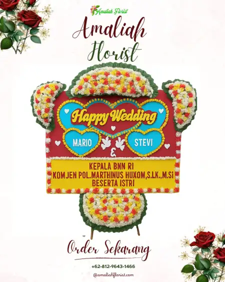 Papan Bunga Pernikahan Cengkuang